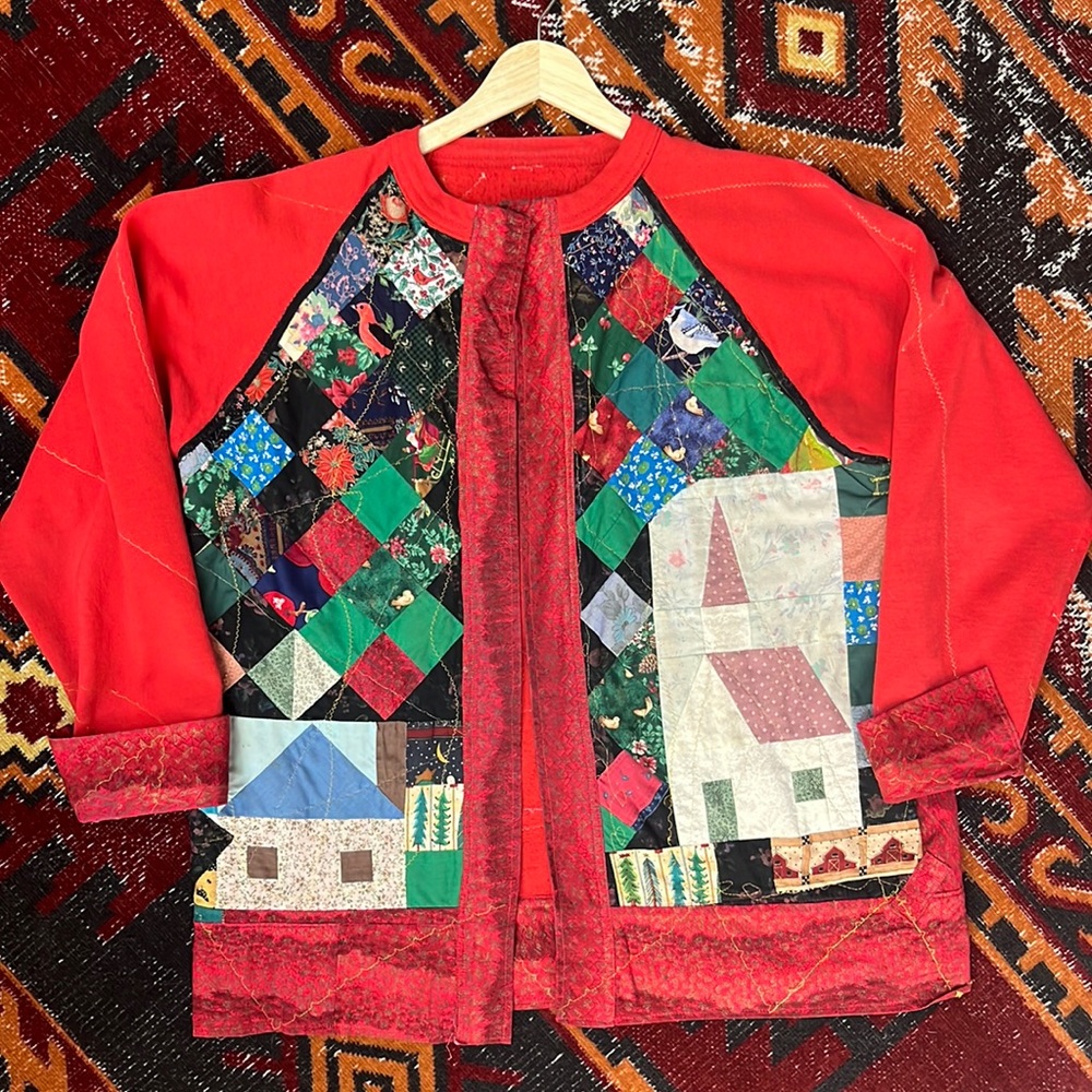 Vintage Handmade Quilt Jacket